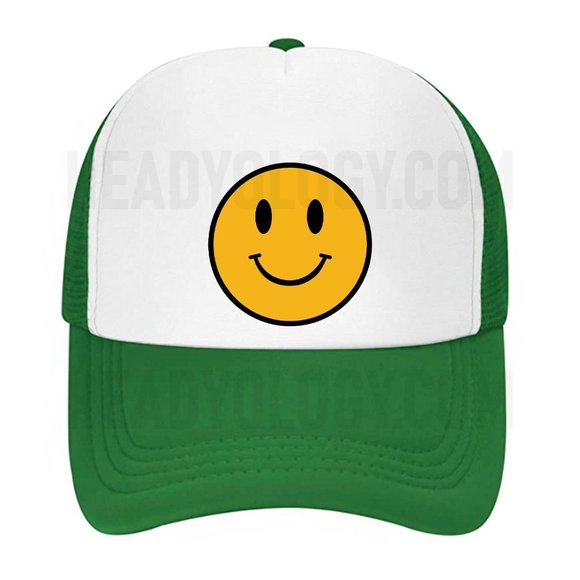 Smiley Face Emoji Baseball Hats Snapback Meshback Trucker Hats - Picture 9 of 13
